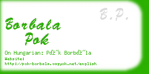 borbala pok business card